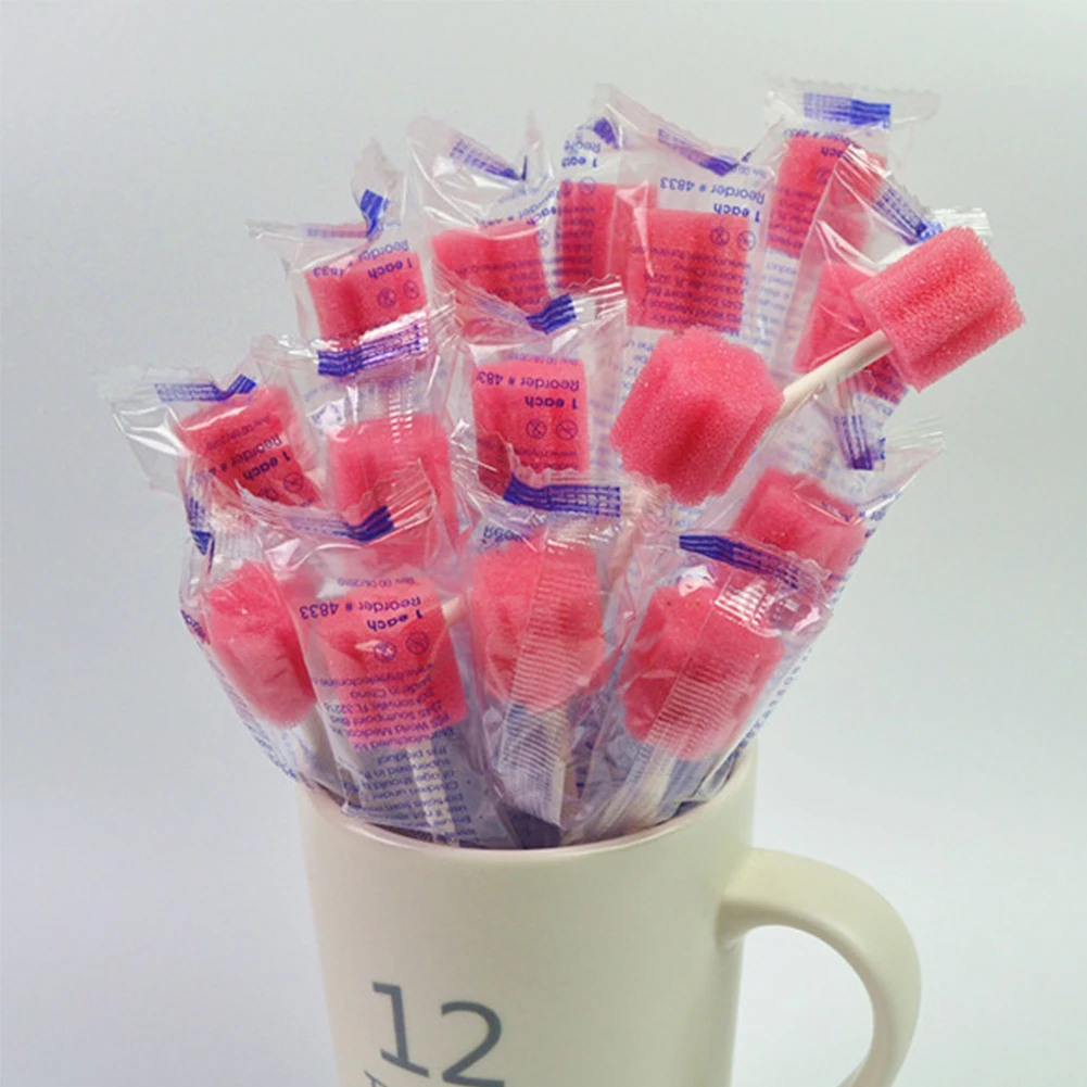 50 шт. спонж индивидуальный медицинский массаж уход за полостью рта для взрослых