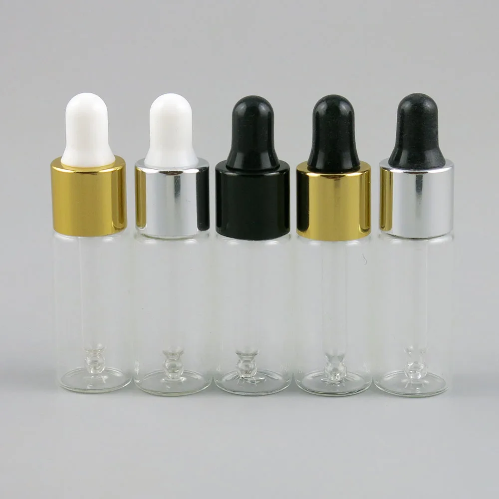 360x5 мл портативные прозрачные бутылки Glsss E liquid Drop с пипеткой 5 цветов