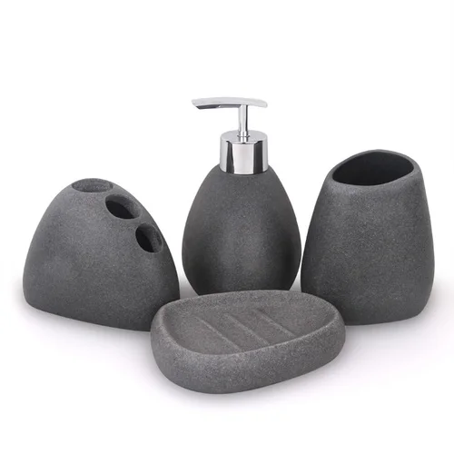 4piece set Год, креативный набор для ванной комнаты, одиночные аксессуары, бутылка для эмульсии, Высококачественная чашка для мытья полоскания, зубная щетка, костюм, свадебный подарок - Цвет: 4piece set