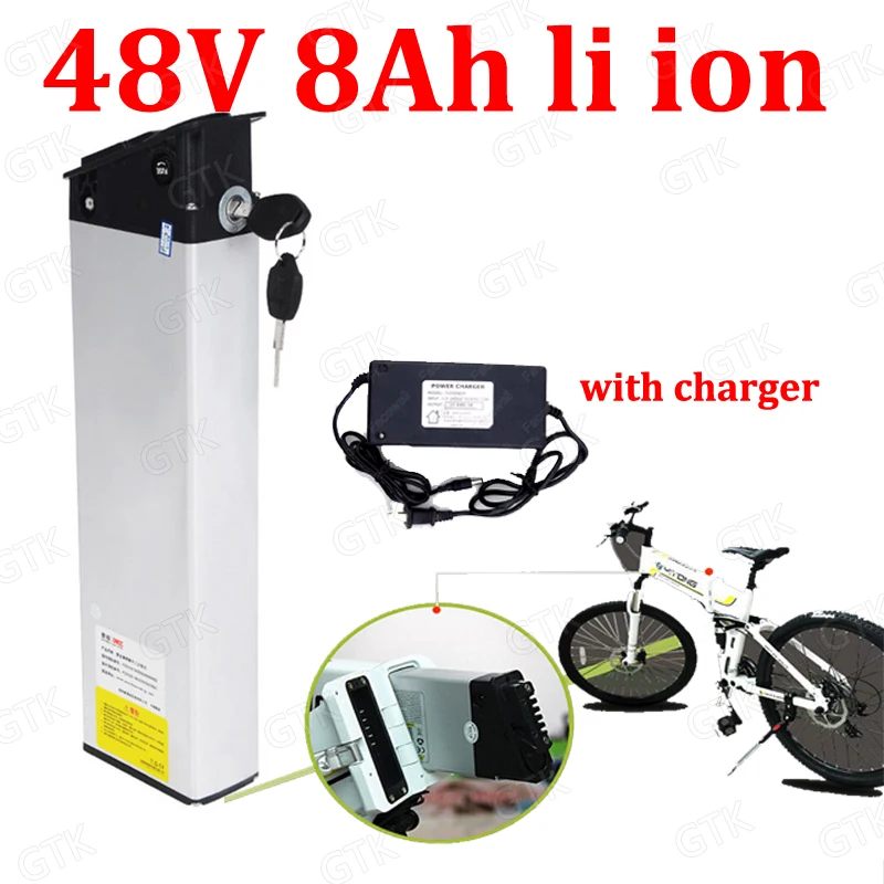 GTK 48v 8AH литий ионный аккумулятор спрятанный литиевый 18650 BMS для 400W складной