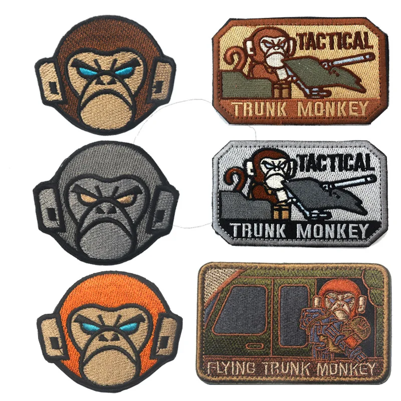 100% вышитая нашивка на руку этикетка тактическая обезьяна DEVGRU Molon Labe тактические