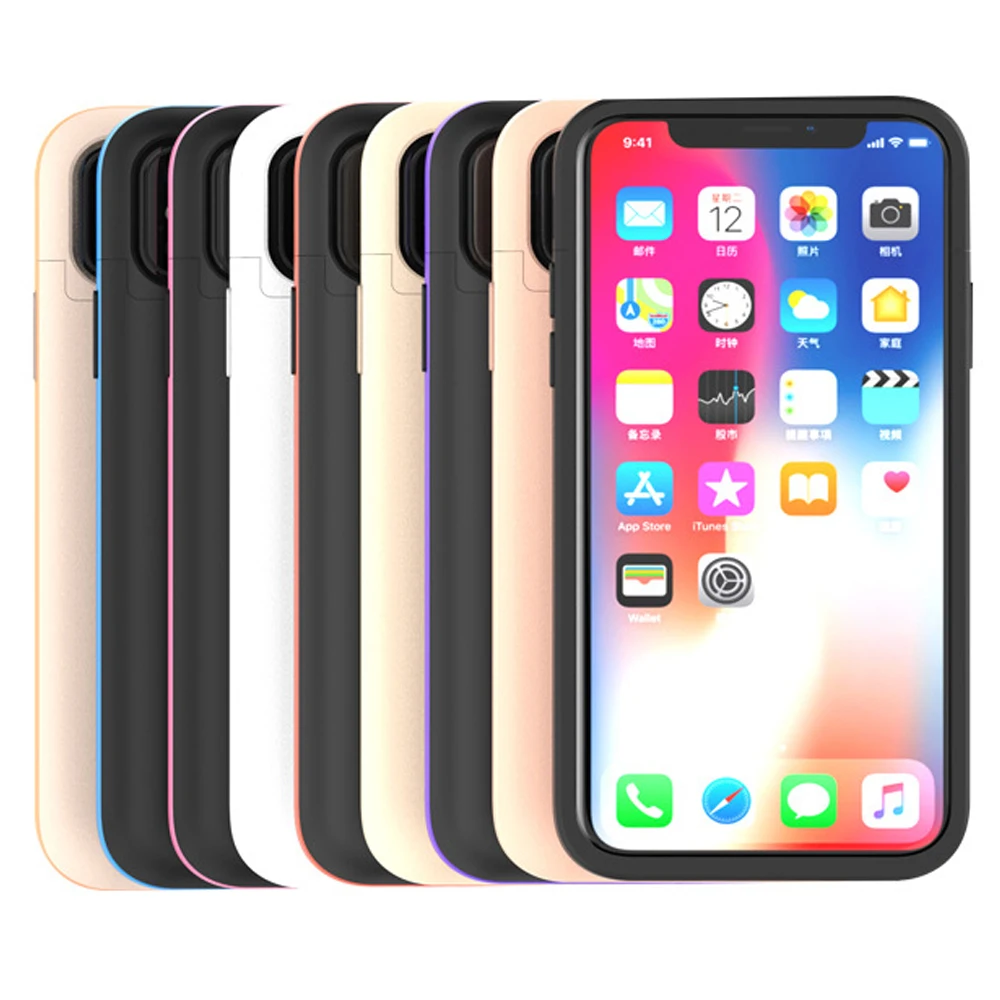 Внешний 5000 mAh Блок питания зарядное устройство адаптер чехол для iPhone X с