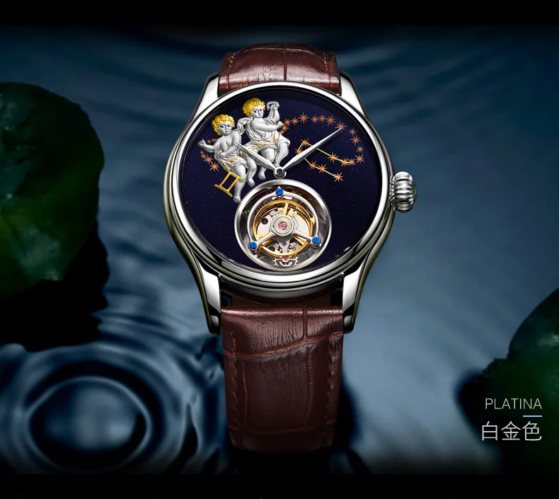 Топ бренд Новые Роскошные мужские часы Tourbillon для мальчиков часы карнавал Мужская коллекция часы горячая Распродажа креативные деловые мужские часы