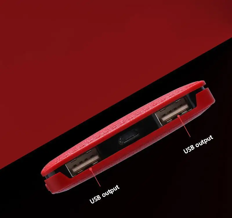 10000 мАч ультра тонкий внешний аккумулятор повербанк 2 USB Банк питания портативное