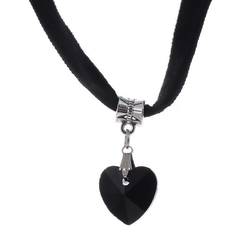 Ошейник ожерелье 2016 ретро новый готический вельветовый с кристаллами подвеской