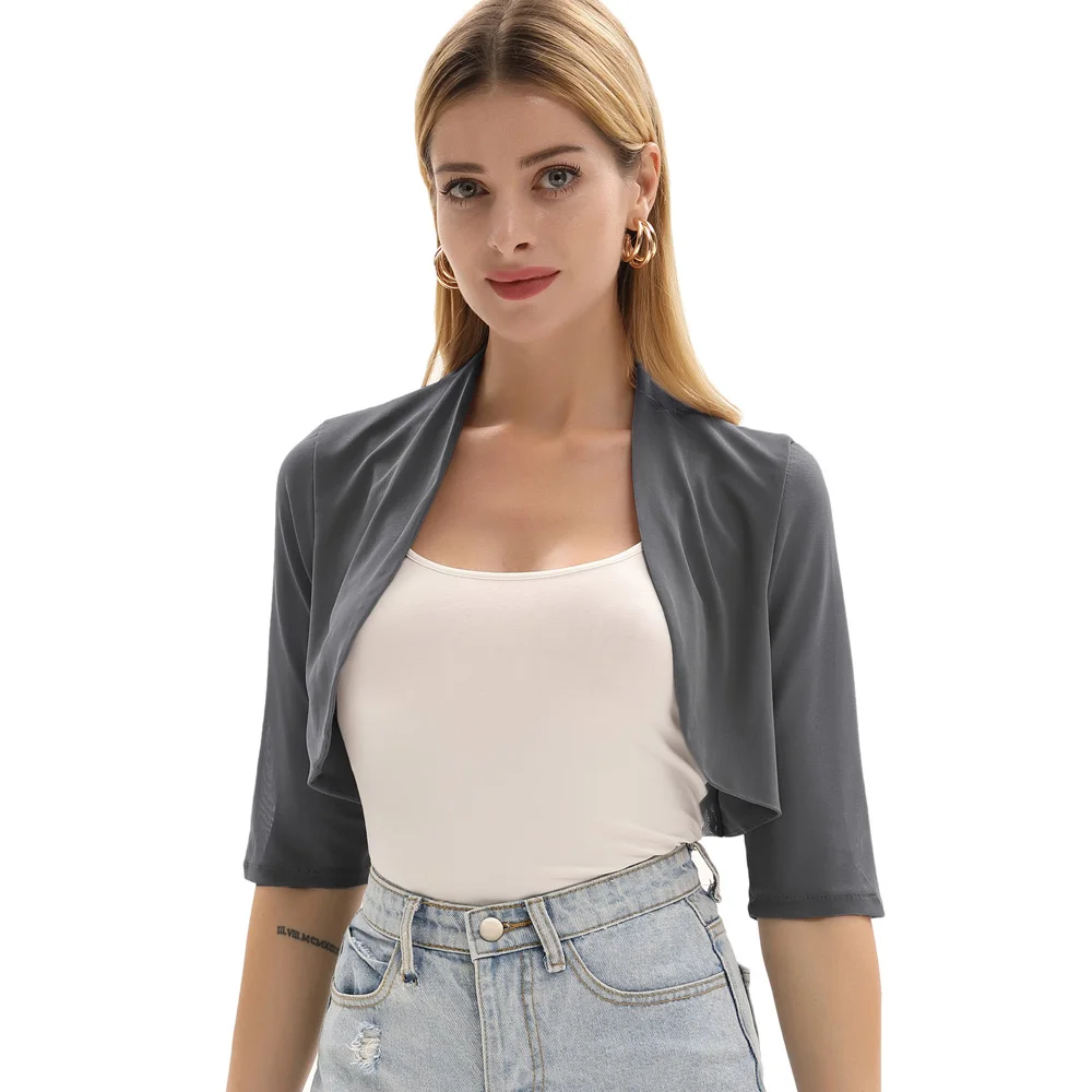 Рубашка кимоно удобная с коротким рукавом укороченная повседневная открытым