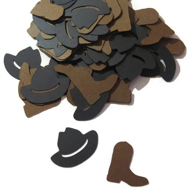 Cowboy confetti ковбойские шляпы для женщин сапоги 100 CT пользовательские цвета horse party