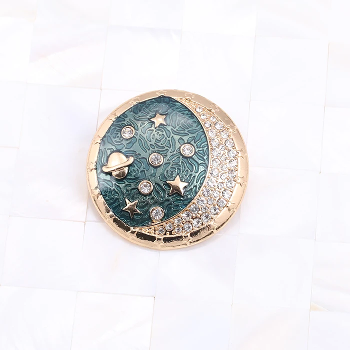 12 шт./Новая мода Дизайн Эмаль Кристалл Galaxy Star Moon Вселенной костюм брошь Шпильки