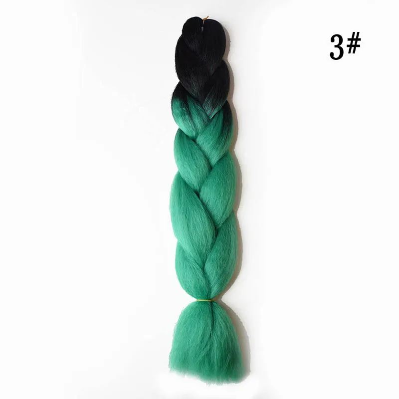 JUNSI, длинные, 23 дюйма, Ombre, синтетические, Jumbo, косички, вязанные волосы, золотой, розовый, серый, Pruiken, косы для наращивания волос для женщин - Цвет: 3