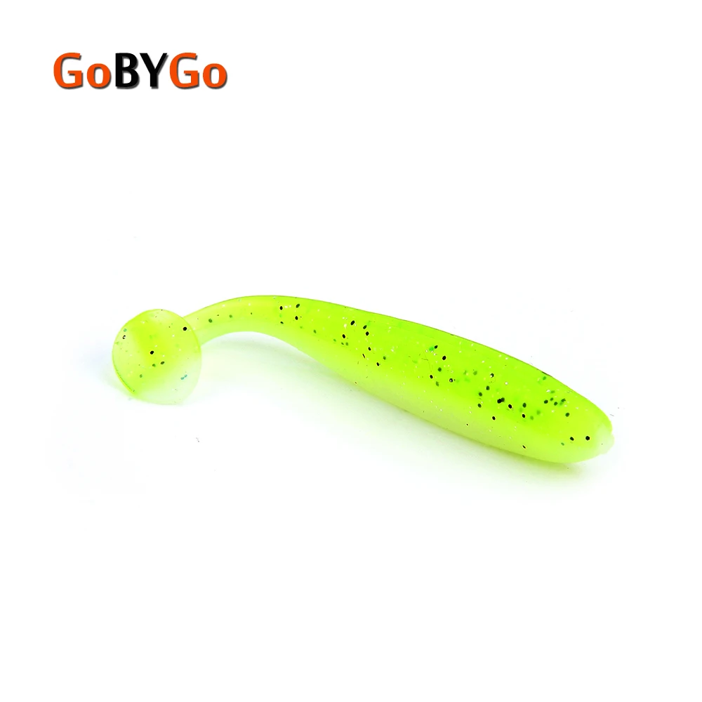 GobyGo 6 шт./лот 55 мм для рыбалки мягкие блесны на удочку хвост личинки 4 2g