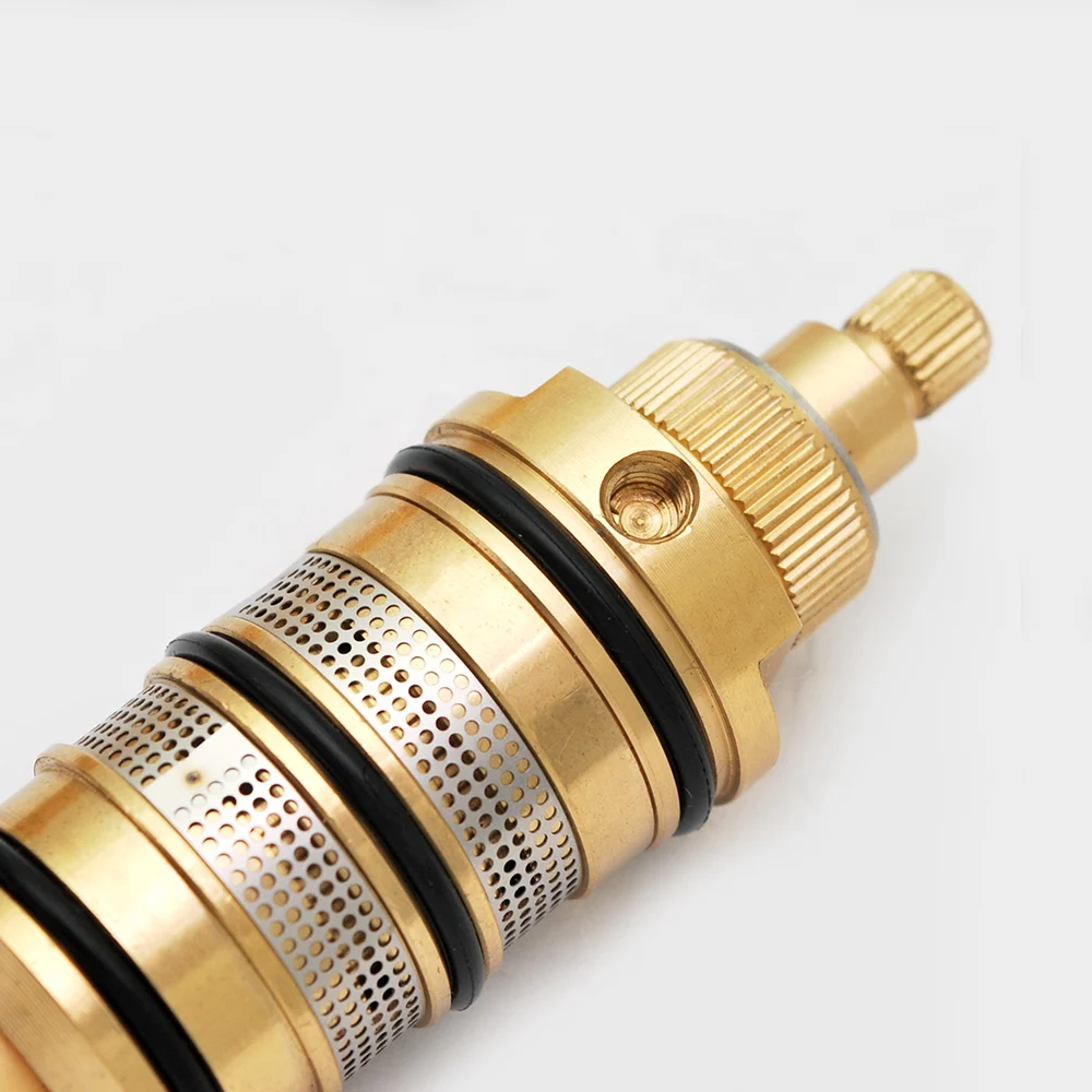 Brass Thermostatic Valve Spool Copper Faucet Cartridge Bath Mixer Tap Shower Mixing Valve Adjust The Mixing Water Temperature