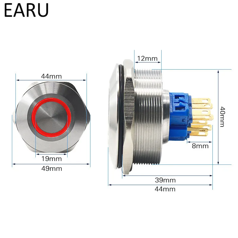 Водонепроницаемый звонок из нержавеющей стали с металлической фиксацией 40 мм |