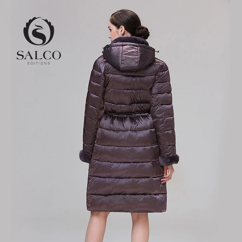 

Free shipping for 2019 new lady's natural fur cotton-padded thermal coat