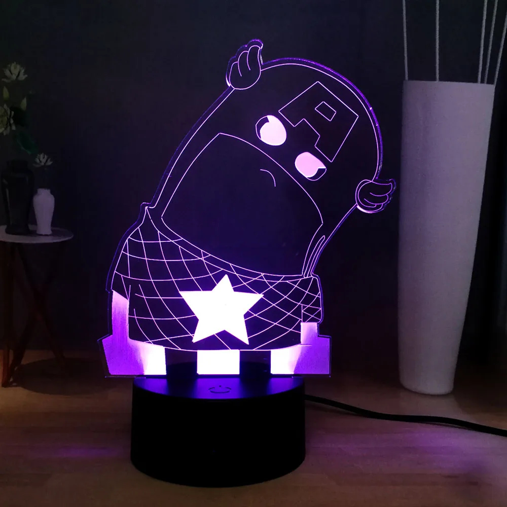 Милый Мститель фильм чудесный герой Капитан Америка светодиодный ночник RGB