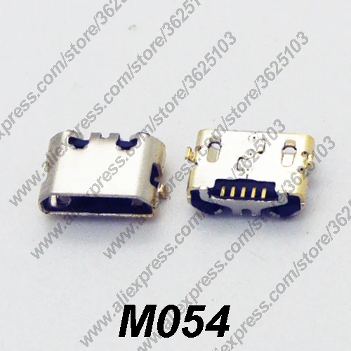 

10 шт., золотистый разъем Micro USB M054, 4 фута DIP H = 3,9, разъем USB 2,0 для зарядки телефона, мини-USB, 5 контактов