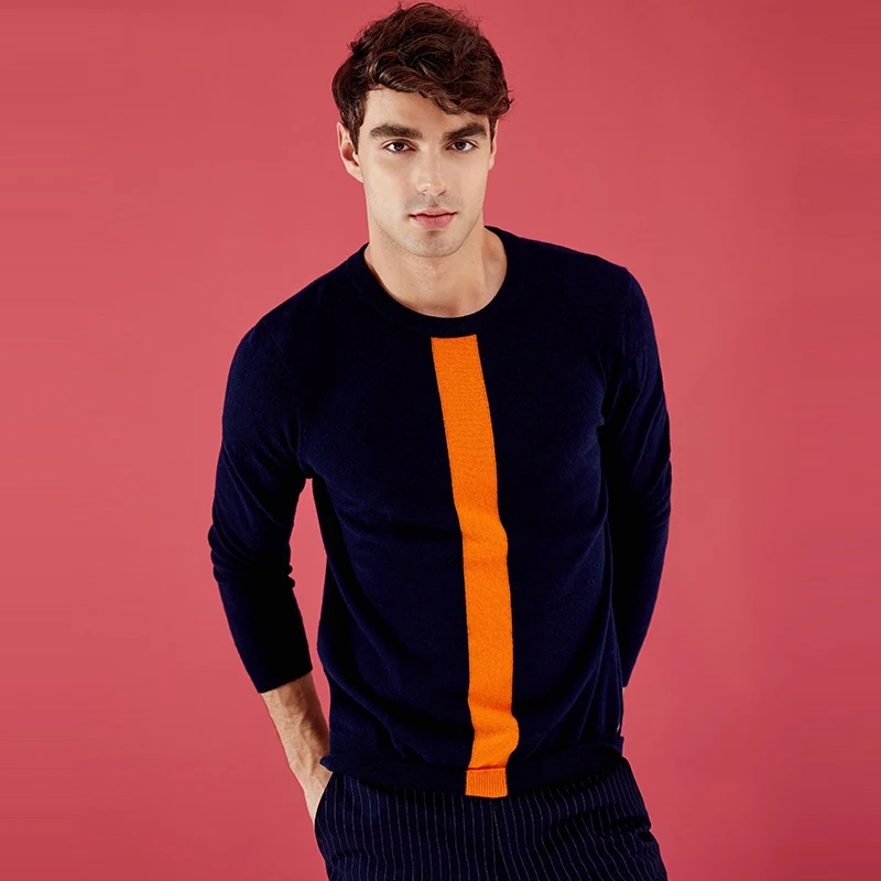 

ZHILI Men's Crew Neck Pullover Cashmere Sweater