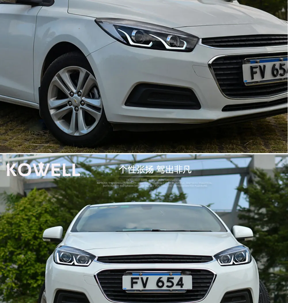 KOWELL автомобильный Стайлинг для Chevrolet Cruze фары- светодиодный фонарь DRL Q5 Bi Xenon объектив Высокий Низкий луч парковка