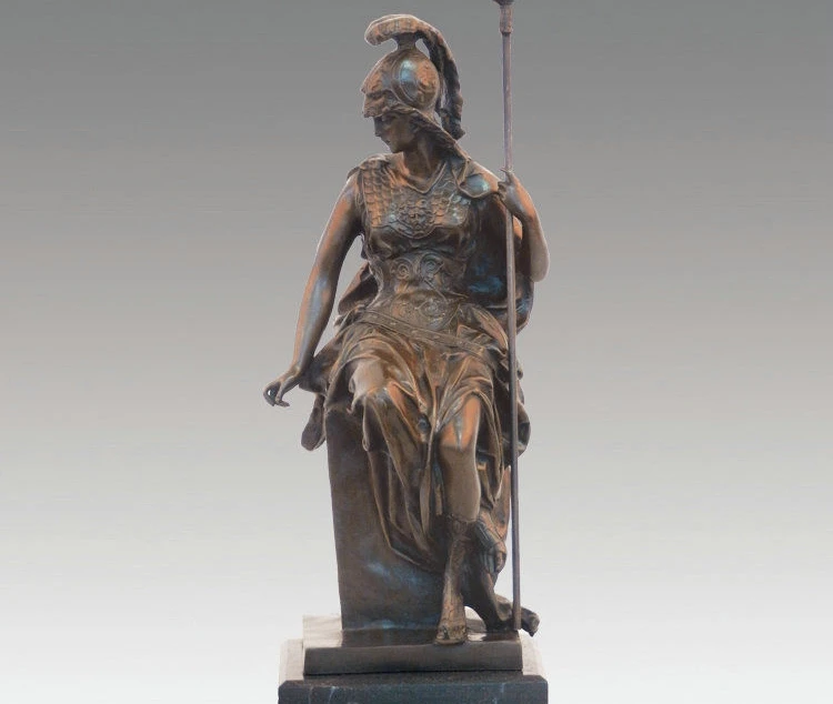 Скульптура в стиле арт деко Athena War Goddess бронзовая статуя|statues goddess|statue bronzestatue athena |