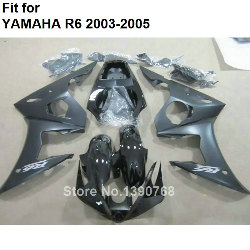 

Новая мотоциклетная обувь обтекатель комплект для YAMAHA YZF R6 2003 2004 2005 матовые черные пластиковые обтекатели комплект R6 03 04 05 HZ84