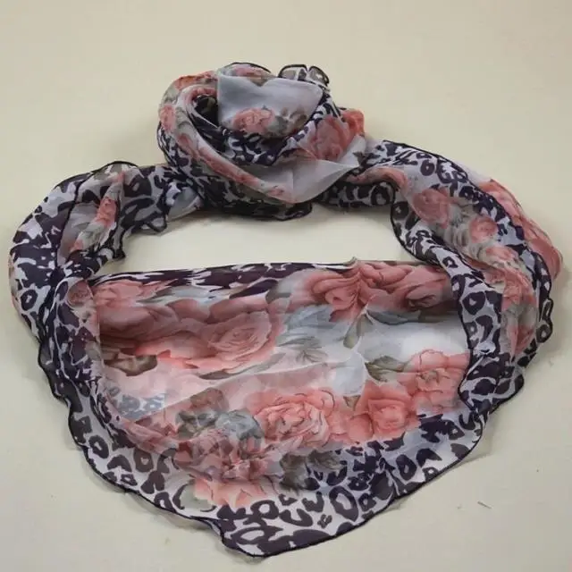 # S101 шарф из жоржета 100% шелка цвет: как на фотографии размер: 50*170 см|handkerchief