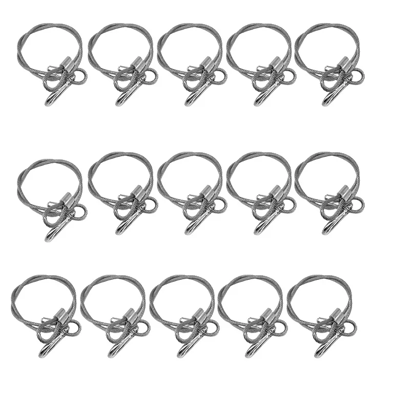 

15pcs Cheap Price 85cm Steel Wire Stage Light Rope Cable/Safety Rope Cable for Stage Light Security Accessories Loading 40KG