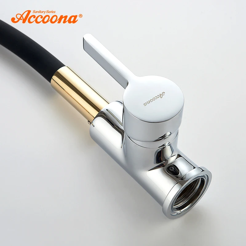 Кухонный Смеситель Accoona с силиконовой трубкой латунный выдвижной кран для