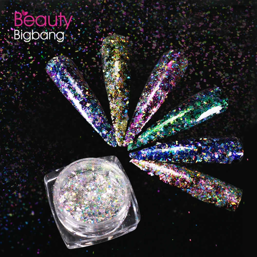 BeautyBigBang 0 2g хамелеон лак для ногтей с блестками Нерегулярные Flakies порошок