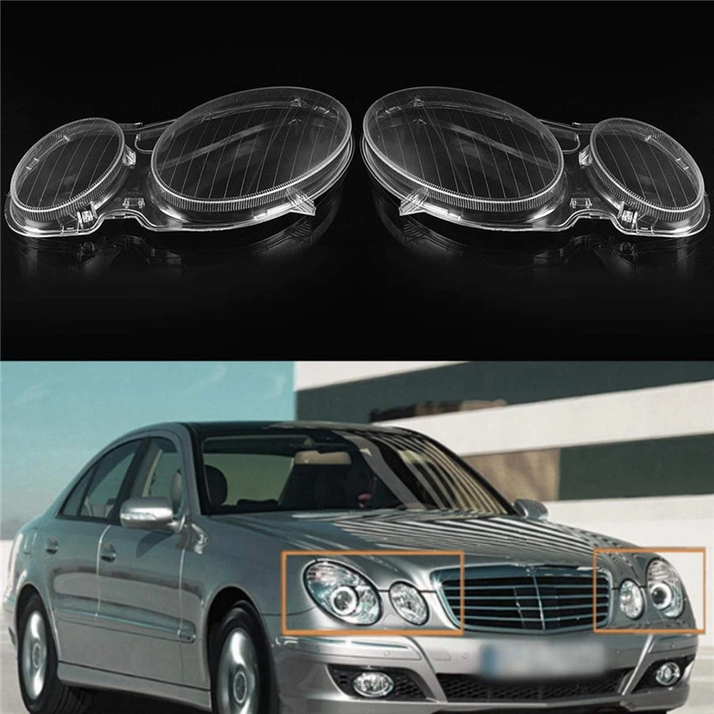 Автомобильные фары прозрачные линзы абажур крышка подходит для 2003-2008 MERCEDES-Benz E CLASS W211 E240 E200 E350 E280 E300
