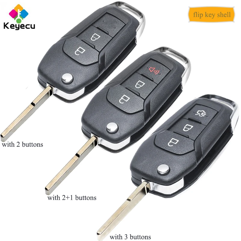 Запасная деталь KEYECU 2/2 + 1 / 3 кнопки Fob для Ford Fusion Edge Explorer 2013 2015 идентификатор FCC: