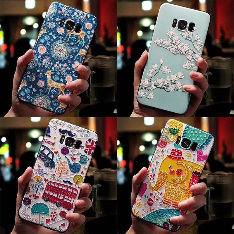 3D с тиснением и изображением ТПУ чехол для samsung Galaxy A40 A70 A50 A30 A10 A750 A6 A9 A8 плюс A7 A5 S6 S7 край S8 S9 S10 плюс S10e чехол