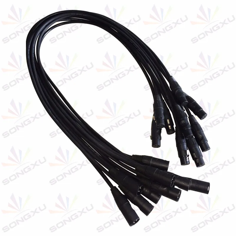 10 шт. DMX кабель 3.5ft XLR 1 метр 3pin сигнал подключения экранированный XLR мужчин и женщин для движущейся головы Fogger par can/SX-AC008