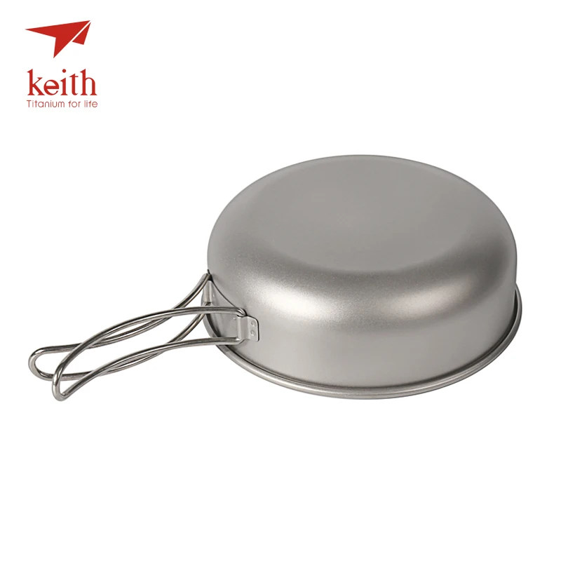 Титановые чаши Keith Camping 300 мл-600 мл с титановыми складными ручками, складные чаши, посуда, столовые приборы, Ti5323-Ti5326