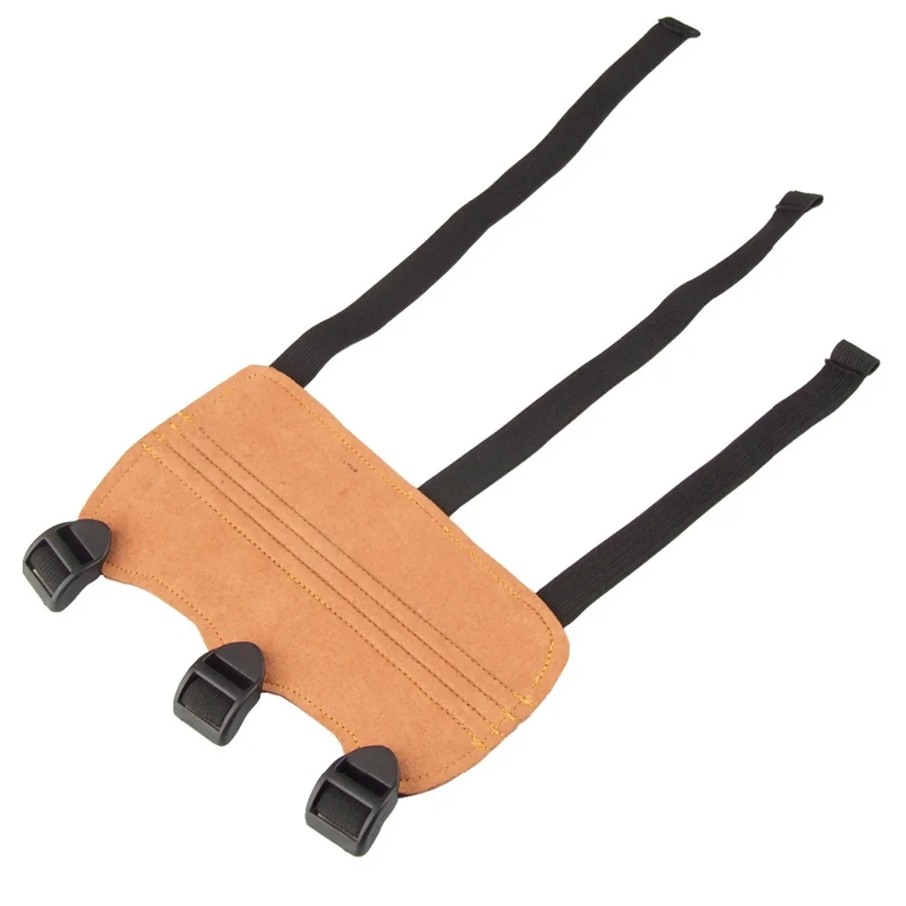 

Shooting Archery Barcer Arrow Elbow Protect Arm Ajustable 3-Straps Cushion Pad
