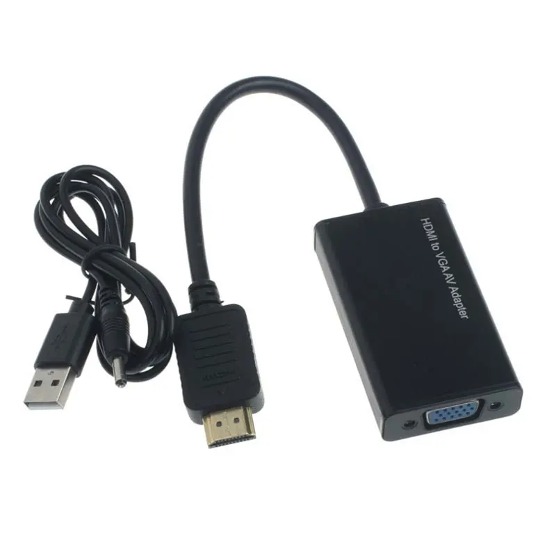HDMI к VGA AV видео адаптер с аудио кабель линии электропередач для компьютерный