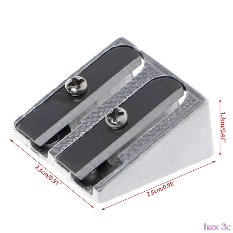 Металлический скошенный двойной отверстие точилка для карандашей Школа Офис точилка канцелярские принадлежности