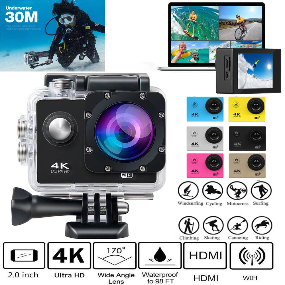 Ультра 4K Full HD 1080P Водонепроницаемая DVR камера WiFi Cam видеокамера DV action