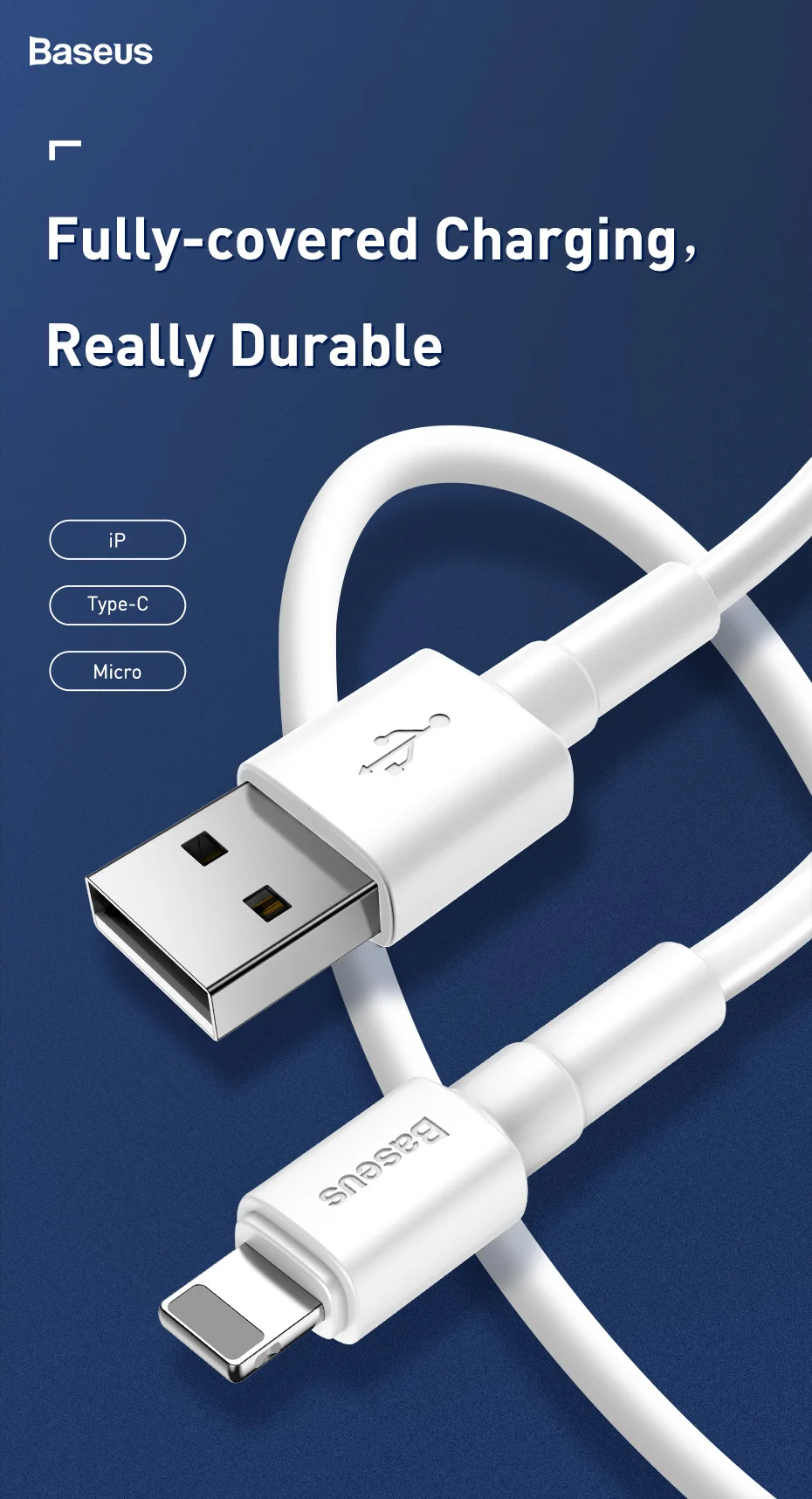 Baseus 3A Быстрая зарядка USB кабель для iPhone Micro type-C устройства кабель для передачи данных Быстрая зарядка кабель провод для huawei Xiaomi samsung