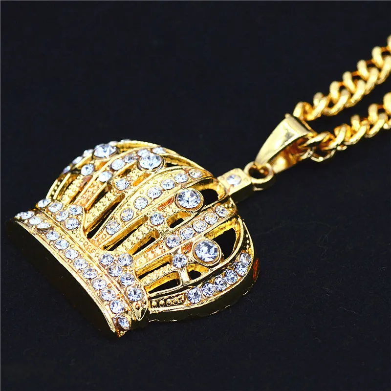 Цепочка с подвеской в виде головы короны из сплава