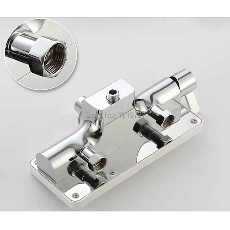Новое поступление Прямая с фабрики Высокое качество Роскошный Твердый латунный белый и хромированный настенный смеситель для душа в ванной