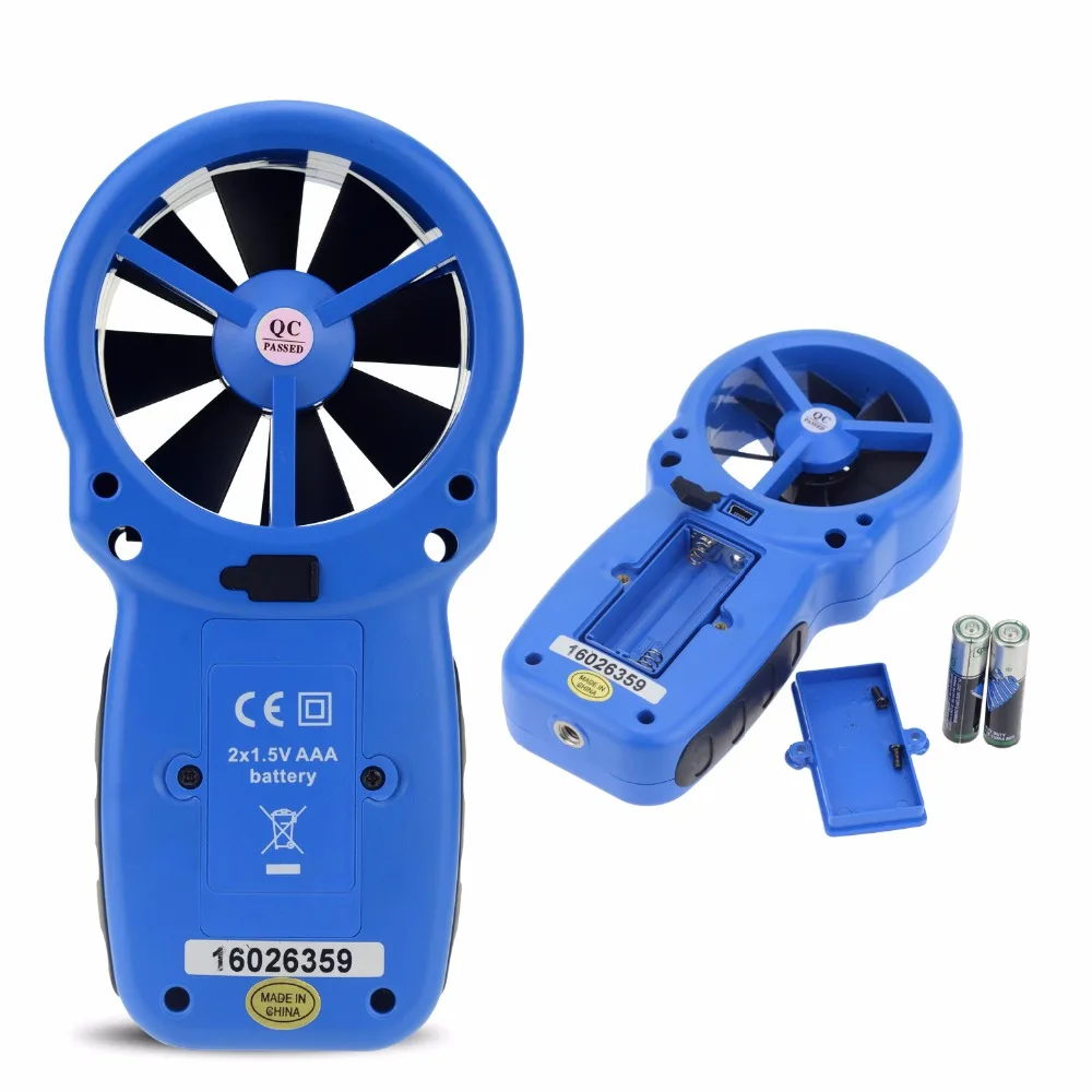 HoldPeak HP-866A Профессиональный Анемометр USB ветер Скорость метр потока Logger Air тестер