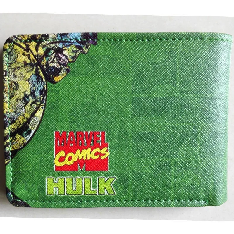 Marvel Comics Халк бумажник гигант зеленый человек из искусственной кожи доллар Цена Кошелек Carteira masculina мультфильм аниме Сумки для Для мужчин 4.5 дюймов