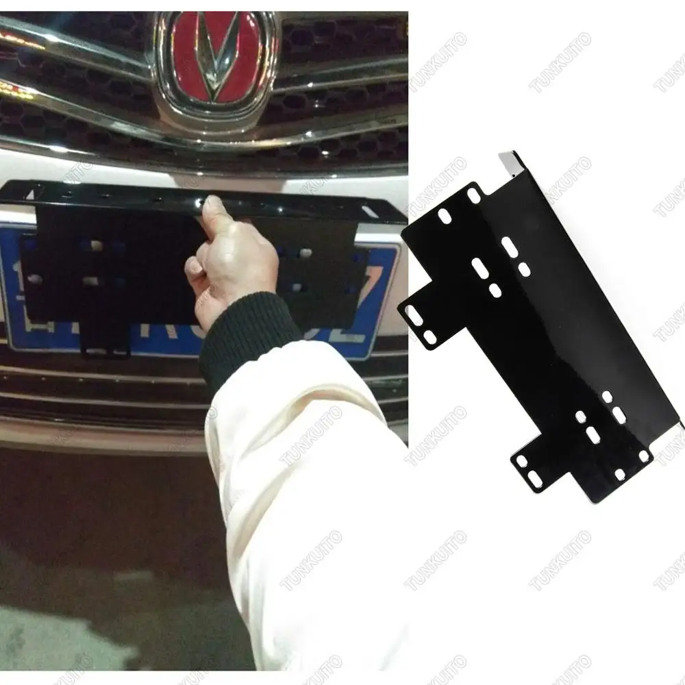 Автомобильный Bull Bar универсальный Передний Бампер номерной знак светодиодный светильник Монтажный кронштейн держатель для внедорожника рабочий день светильник для грузовика