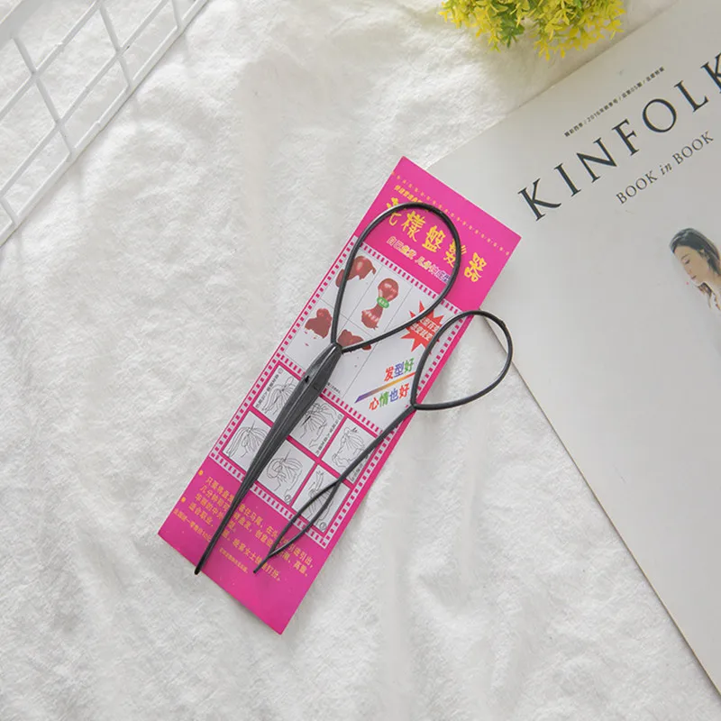 Dropshiip, 1 шт., набор для плетения волос, конский хвост, пластиковая петля, инструменты для укладки, черный конский хвост, заколка для волос, аксессуары для укладки волос