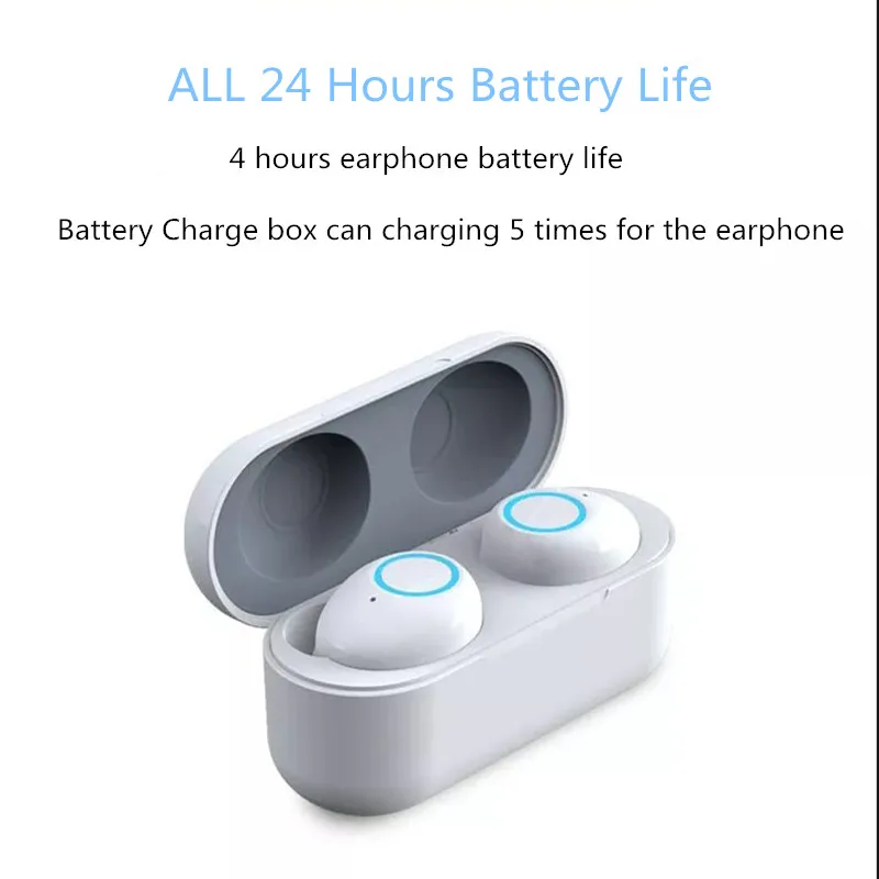 H101 TWS беспроводные Bluetooth наушники BT V5.0 бинауральные наушники стерео микрофон вкладыши с зарядным устройством