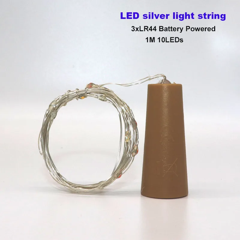 1M 10LEDs 1 м 2 м 3 м 4 м 5 м 10 м медный провод светодиодный гирлянды праздничное освещение сказочная Гирлянда для рождественской елки украшения свадебной вечеринки - Испускаемый цвет: 1M 10LEDs