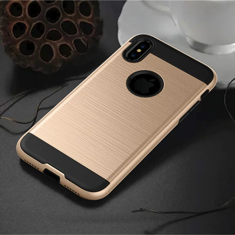 Роскошный тонкий матовый прочный бронированный чехол для iphone X 8 7 6 6s Plus Гибридный