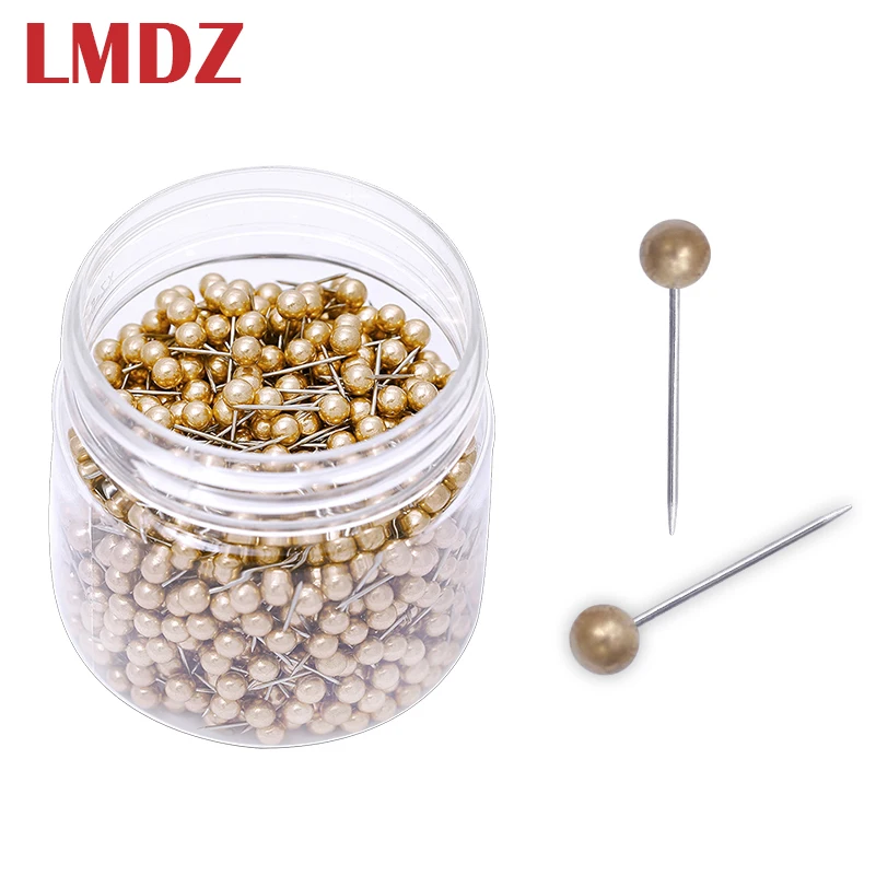 LMDZ 40 шт. штифтов для карты штифты с золотыми круглыми головками стальная точка