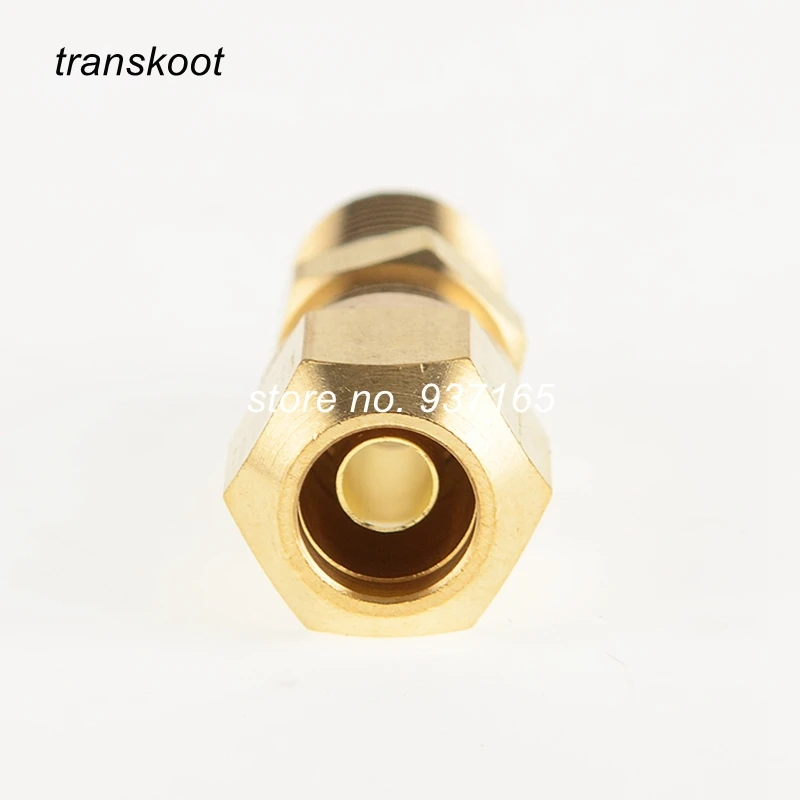 1468 SAE 100102BA 3/" OD, 1/8" или 1/" или 3/8" или 1/" NPT Мужской Латунный трубный фитинг DOT воздушный тормоз трубки Мужской Разъем