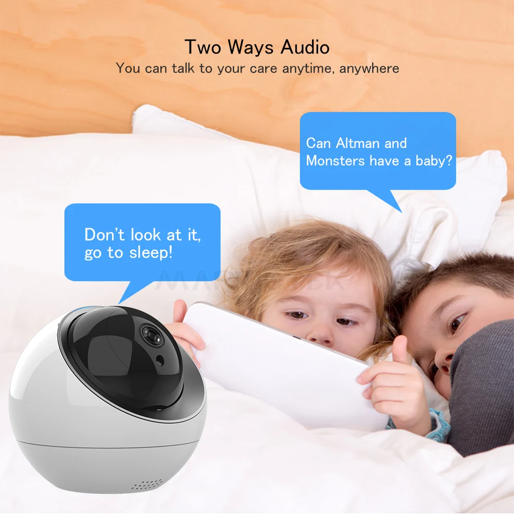 IP Camera WIFI Home Security WIFI Camera PTZ Auto Tracking CCTV Camera 1080P Two Way Audio Video Surveillance 2MP Baby Monitor