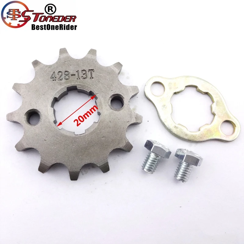 STONEDER 428 13 Tooth 20mm Front Chain Sprocket Gear For ATV Quad Pit Dirt Bike 50cc 70cc 90cc 110cc 125cc 140cc 150cc 160cc | Автомобили